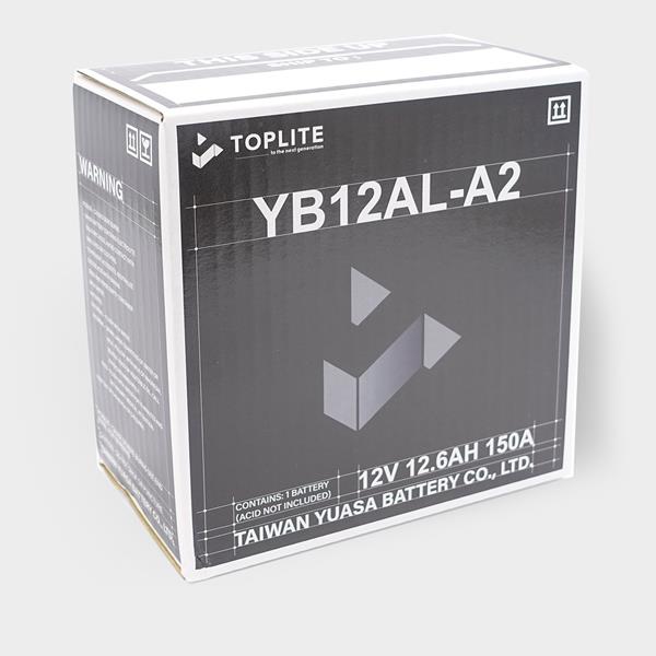 Toplite Motorradbatterie YB12AL-A2 12V 12Ah