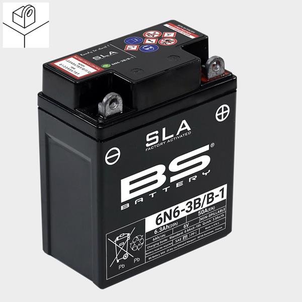 BS Battery Motorradbatterie 6N6-3B 6V 6Ah passend für Honda und Yamaha
