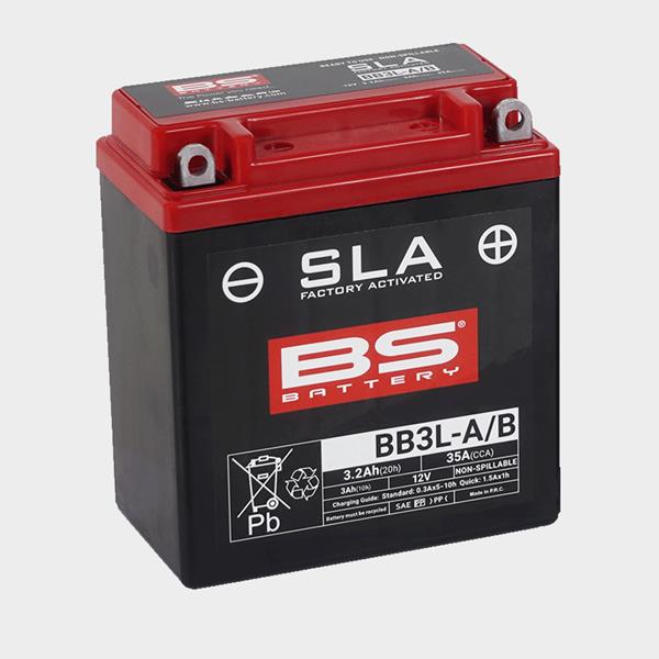 BS Battery Motorradbatterie BB3L-A 12V 3Ah passend für Yamaha