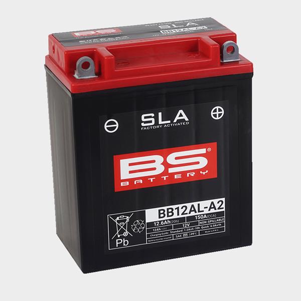 BS Battery Motorradbatterie BB12AL-A2 12V 12Ah