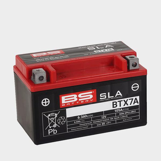 BS Battery Motorradbatterie BTX7A 12V 6Ah