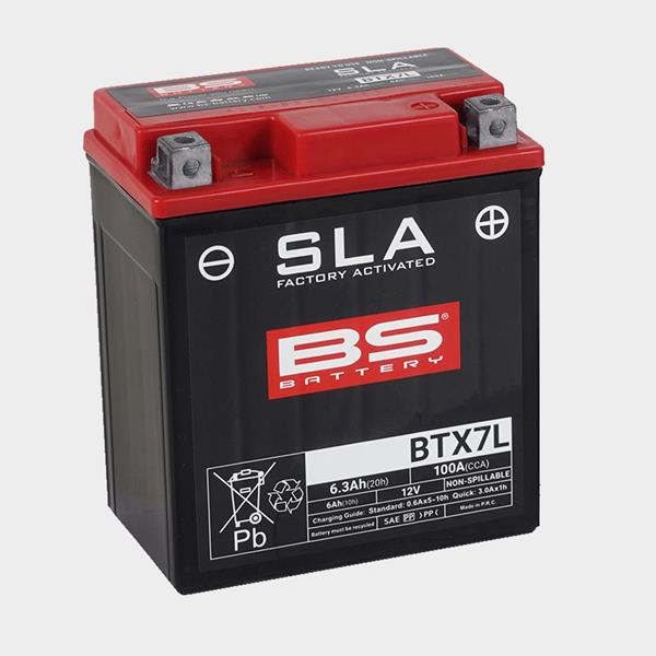 BS Battery Motorradbatterie BTX7L 12V 6Ah