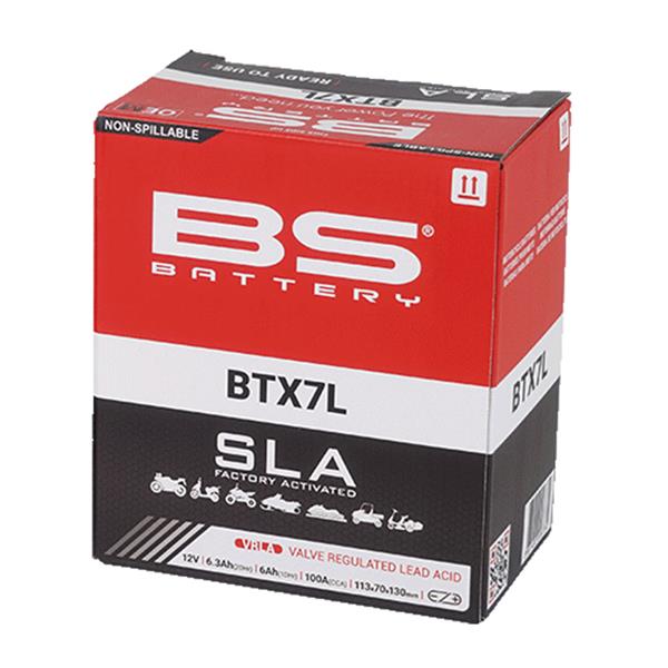 BS Battery Motorradbatterie BTX7L 12V 6Ah