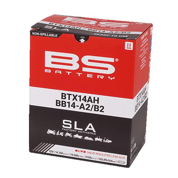 BS Battery Motorradbatterie BTX14AH 12V 14 Ah passend für Honda, Moto Guzzi und Piaggio