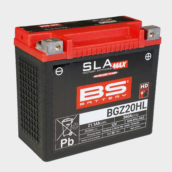 BS Battery Motorradbatterie BGZ20HL 12V 20Ah