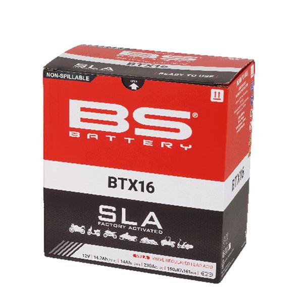 BS Battery Motorradbatterie BTX16 12V 14Ah
