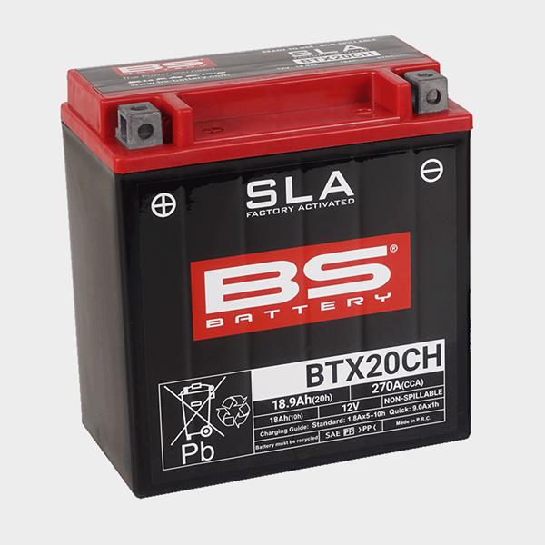 BS Battery Motorradbatterie BTX20CH 12V 18Ah