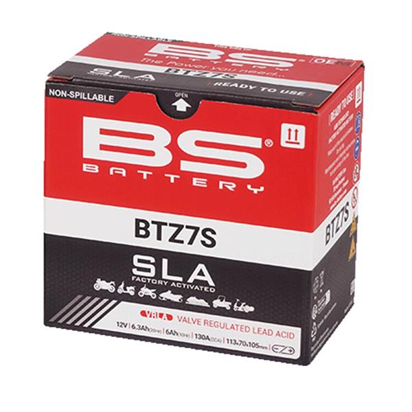 BS Battery Motorradbatterie BTZ7S 12V 6Ah