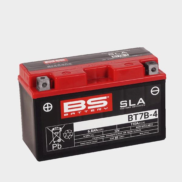 BS Battery Motorradbatterie BT7B-4 12V 6,5Ah
