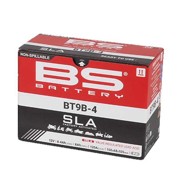 BS Battery Motorradbatterie BT9B-4 12V 8Ah