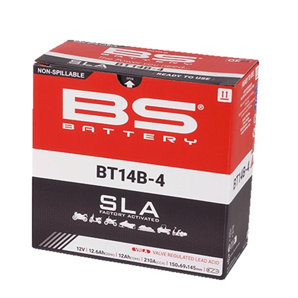 BS Battery Motorradbatterie BT12B-4 12V 10Ah