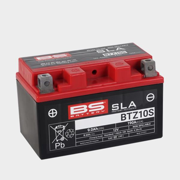 BS Battery Motorradbatterie BTZ10S 12V 8,6Ah