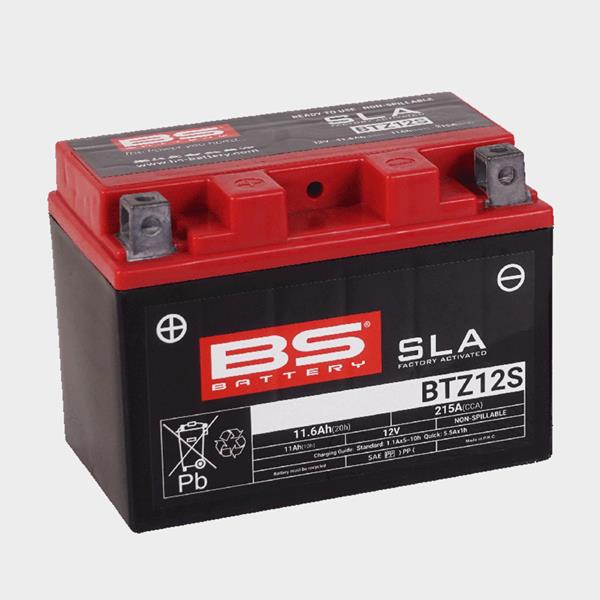 BS Battery Motorradbatterie BTZ12S 12V 11Ah