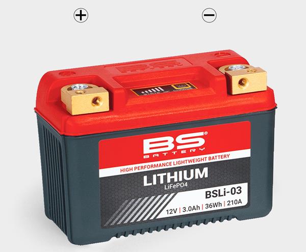 BS Battery Motorradbatterie BSL 12V 3Ah Lithium