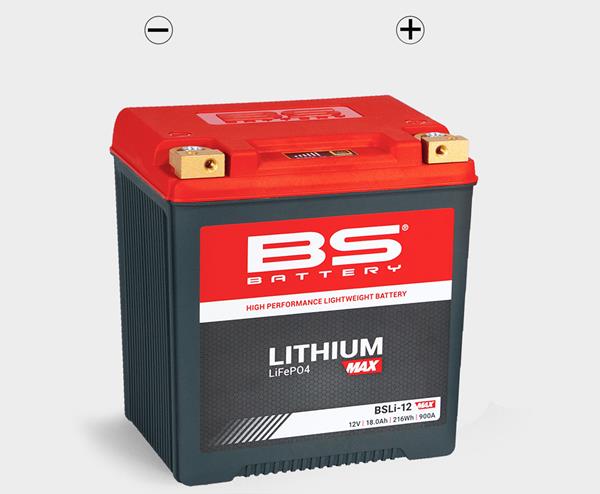 BS Battery Motorradbatterie BSL 12V 18Ah Lithium passend für Harley-Davidson und Moto Guzzi