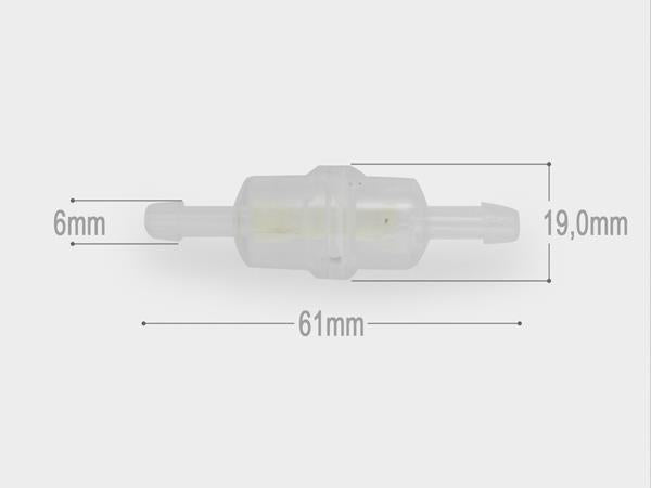 Benzinfilter transparent 6mm