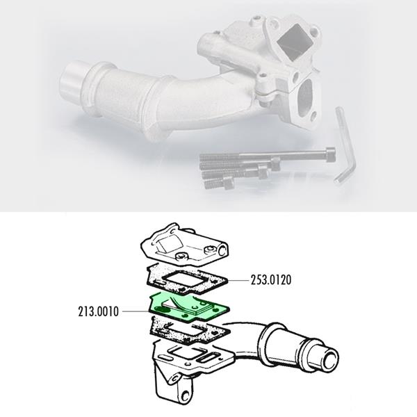 Membran für Polini Doppelansaugrohr passend für Vespa