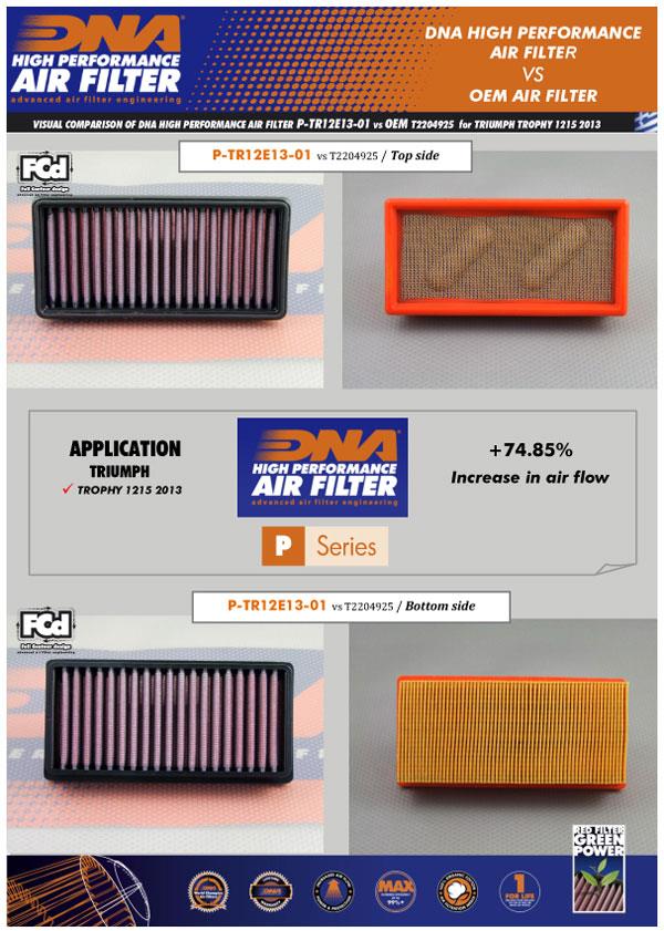 DNA Sport-Luftfilter P-TR12E13-01 passend für Triumph