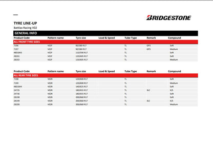 Bridgestone Racing Battlax V02
