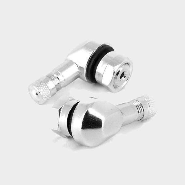 Ventilpaar gewinkelt 90° silber