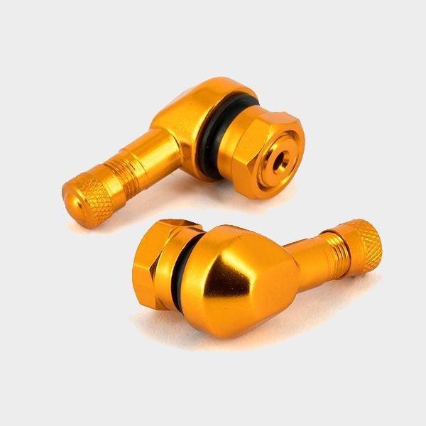 Ventilpaar gewinkelt 90° gold