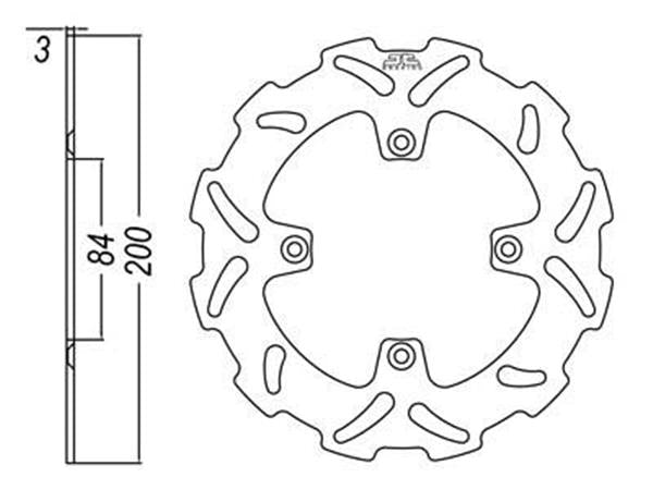 Bremsscheibe RM85`05- hinten passend für Suzuki
