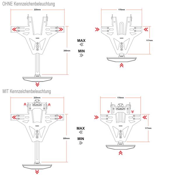 Kennzeichenhalter CB1000 R `21- passend für Honda