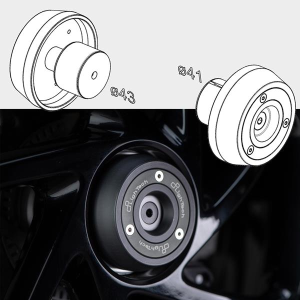 LighTech Achsprotektorset Panigale V4 passend für Ducati