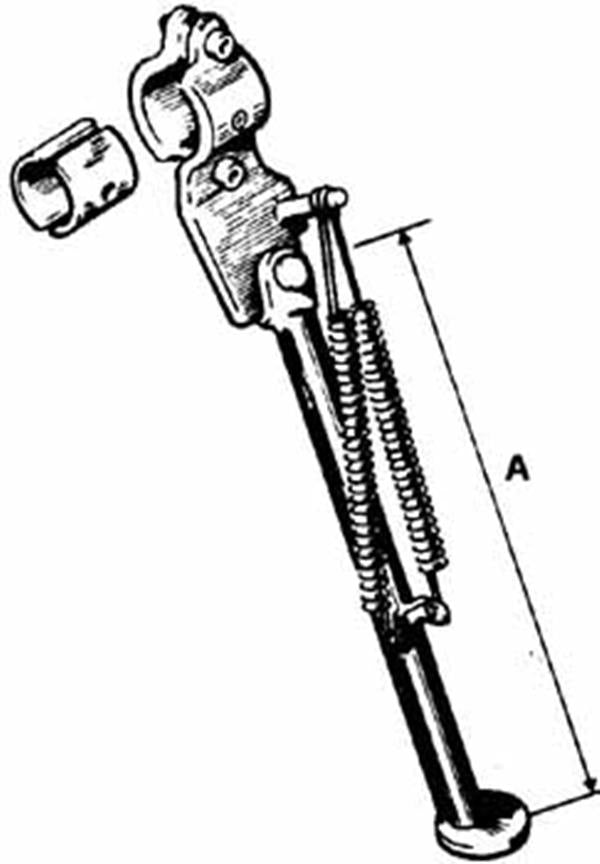 Automatikseitenständer mit Schelle 250mm