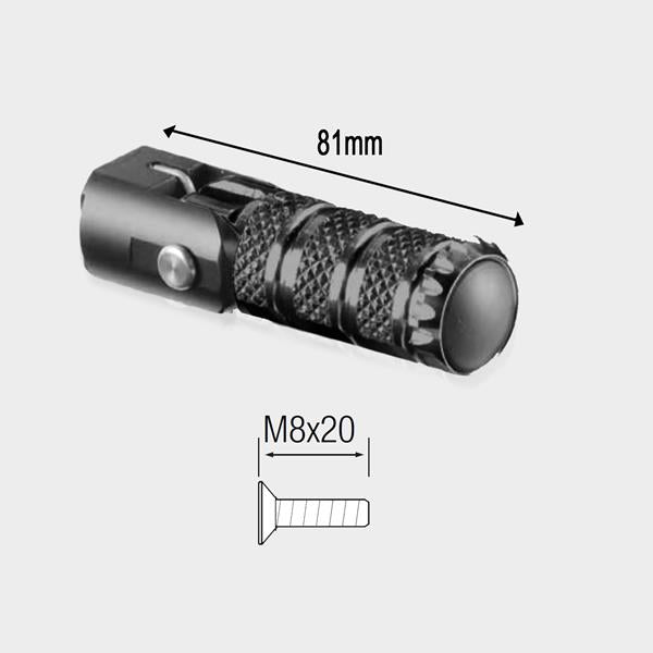 LighTech Fußraste klappbar schwarz 1Stk.