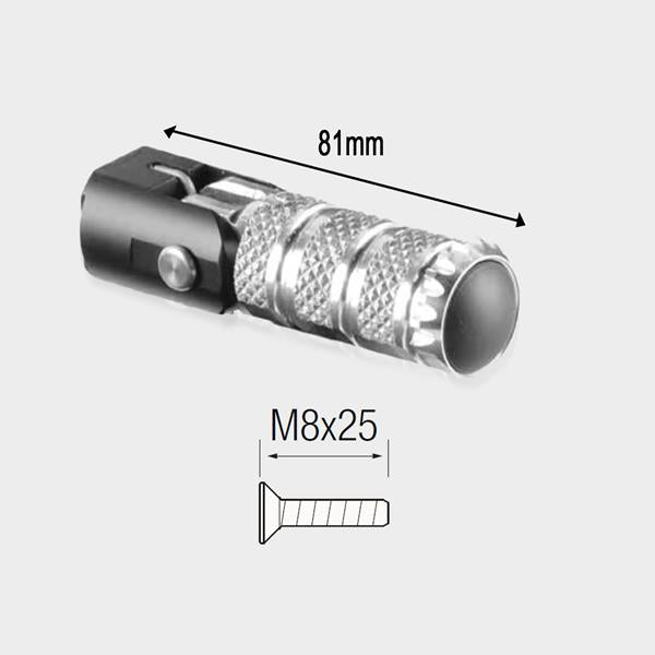 LighTech Fußraste klappbar silber 1Stk.