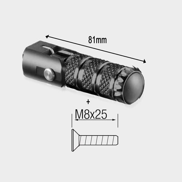 LighTech Fußraste klappbar schwarz 1Stk.