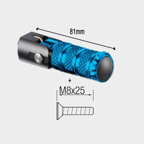 LighTech Fußraste klappbar blau 1Stk.