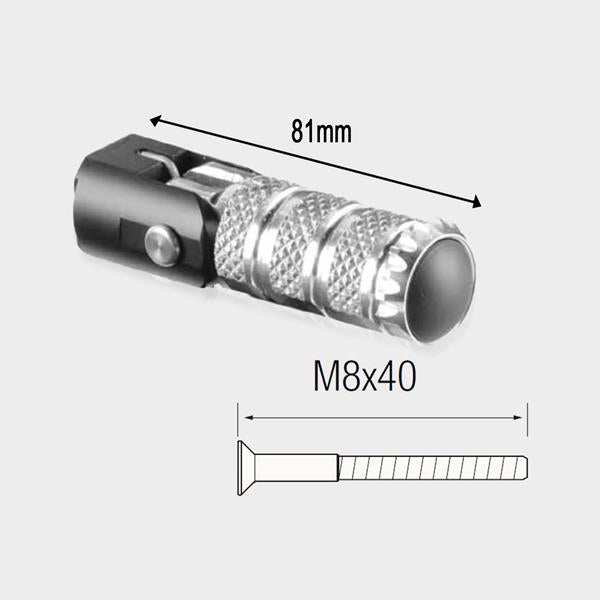 LighTech Fußraste klappbar silber 1Stk.