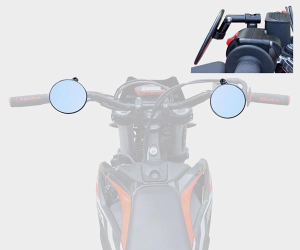 Spiegelset Supermoto "e" schw. universal