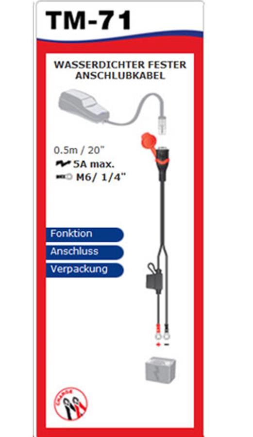 TecMate Anschlusskabel+Kappe TM-71