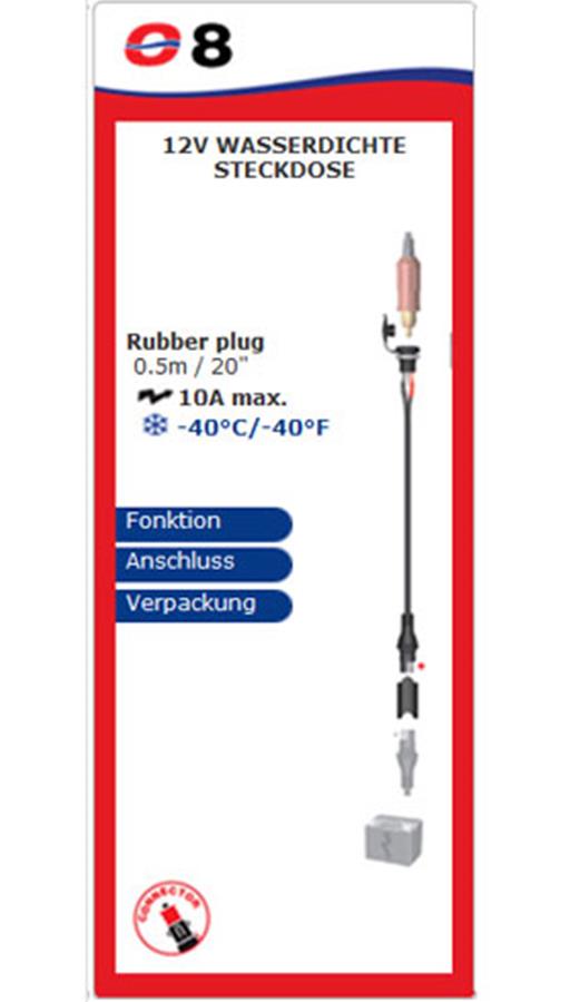 Einbausteckdose mit DIN Stecker (Nr.8)