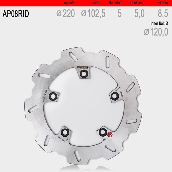 Bremsscheibe hinten WAVE fix AP08RID passend für Aprilia