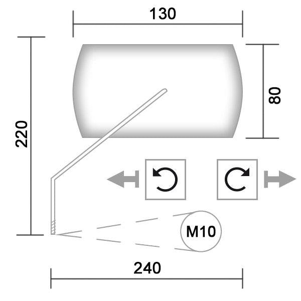 Spiegelset 9330022 chrom passend für Vespa