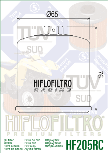 HifloFiltro HF205 Ölfilter passend für Yamaha