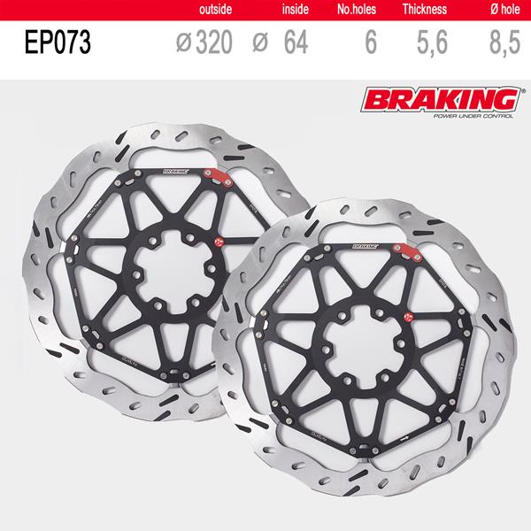Braking Bremsscheibenset EP073L/R passend für Aprilia, Benelli und Ducati