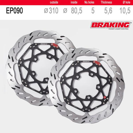 Braking Bremsscheibenset EP090L/R passend für Kawasaki