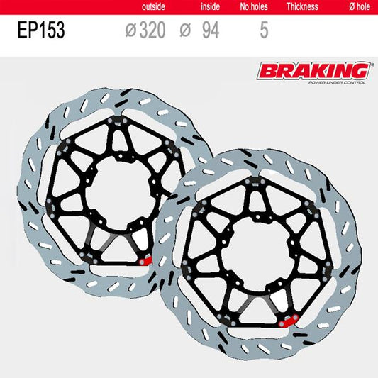 Braking Bremsscheibenset EP153L/R passend für Honda