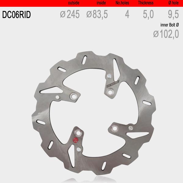 Bremsscheibe hinten WAVE fix DC06RID passend für Ducati