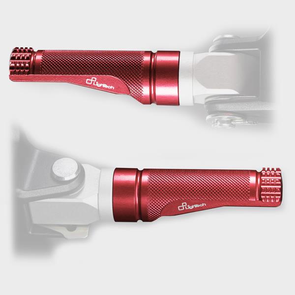 LighTech Fußraste Alu rot 1 Paar