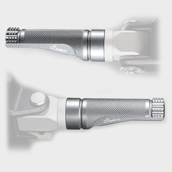 LighTech Fußraste Alu silber 1 Paar
