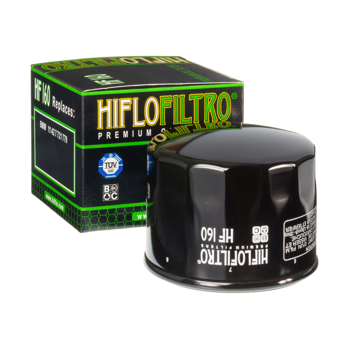 HifloFiltro HF160 Ölfilter passend für BMW, Husqvarna und Bimota