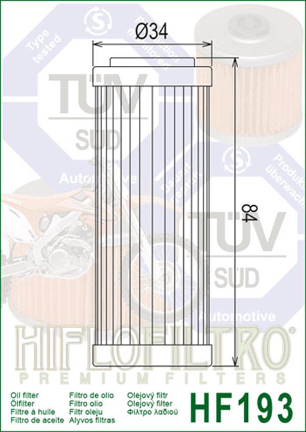 HifloFiltro HF193 Ölfilter passend für Triumph