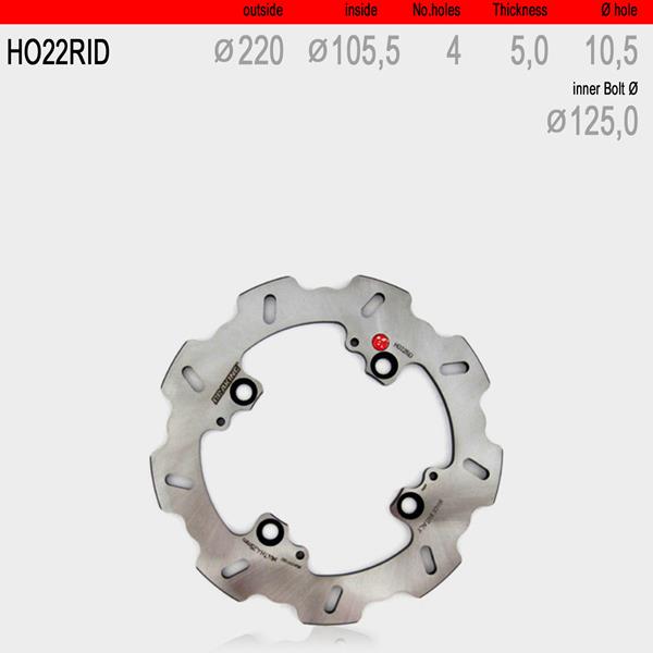 Bremsscheibe hinten WAVE fix HO22RID passend für Honda und Triumph