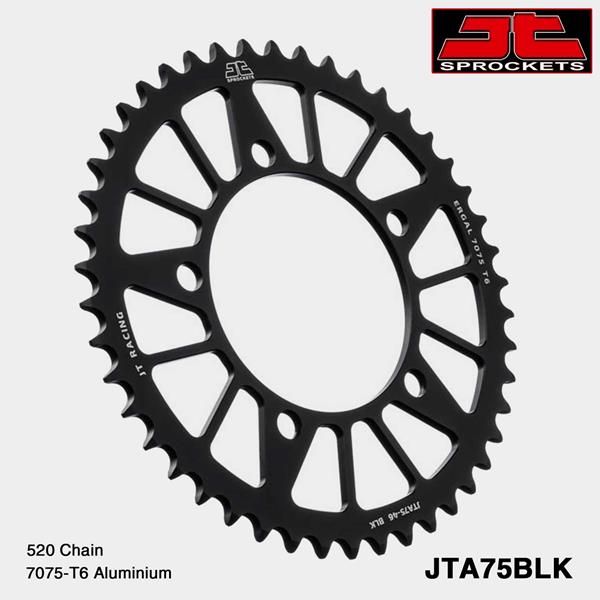 Alu Kettenrad JT JTA75.42BLK, 42 Zähne Teilung 520 schwarz